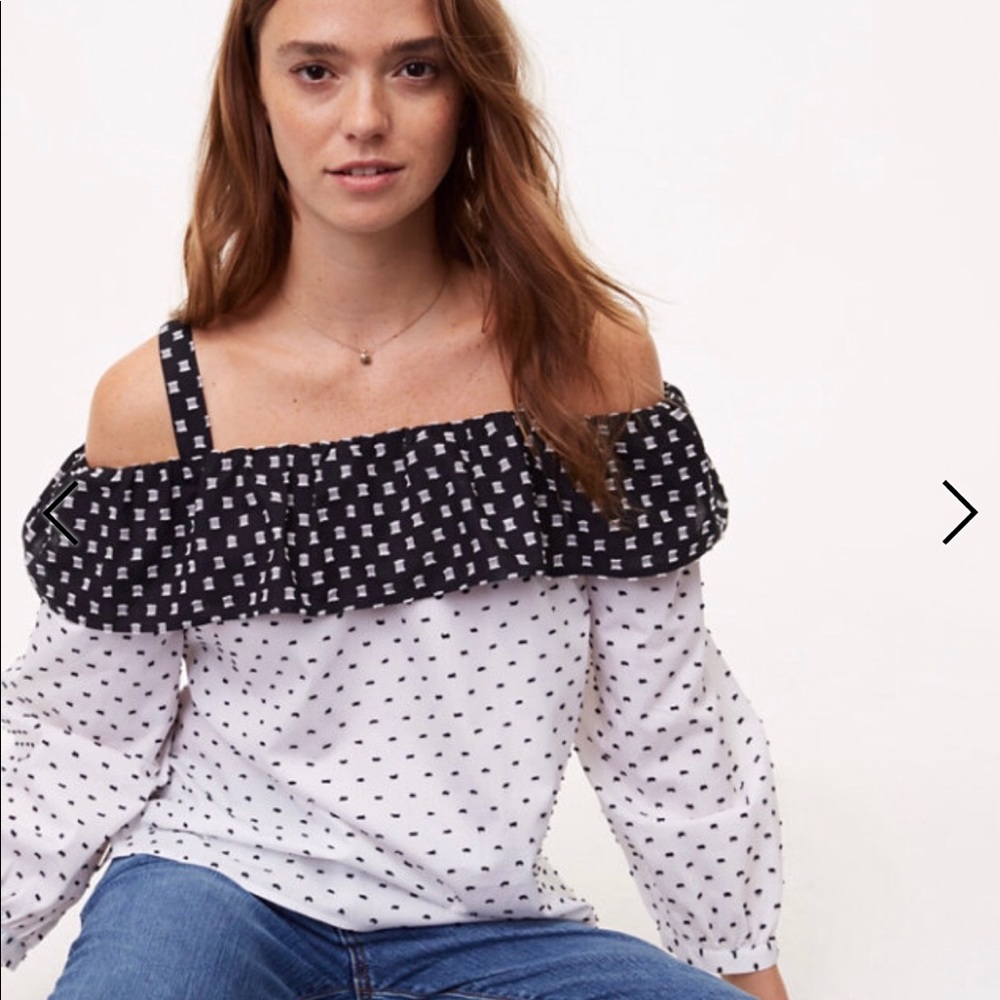 Ann Taylor Loft Off the Shoulder Blouse
